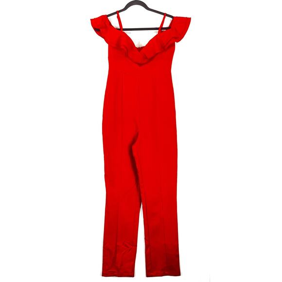 One One Six Womens size Small S jumpsuit red sleeveless - Picture 1 of 3